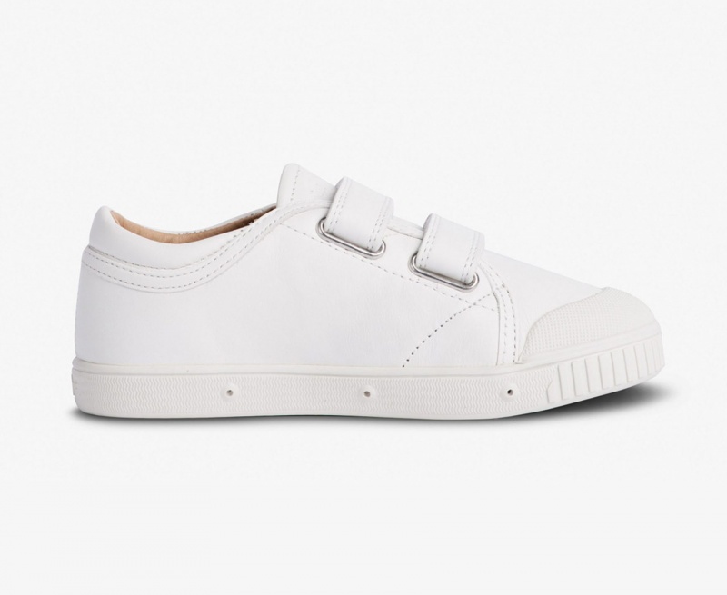 Basket Spring Court G2 Scratch Goatskin Blanche Enfant | FSE-08737243